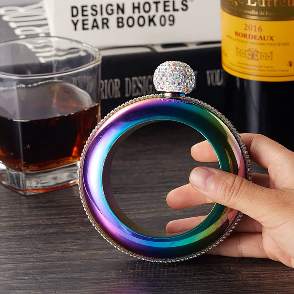 Diamante Rimmed Booze Bangle - Rainbow