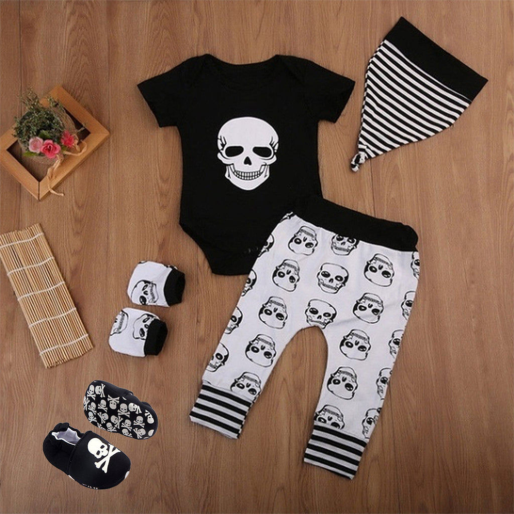 Baby Boy Skull Clothing Set