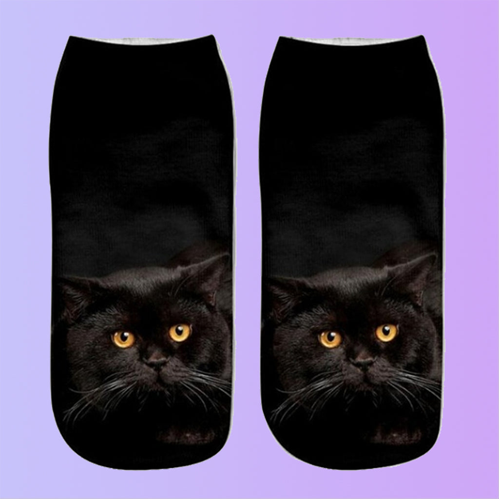 Cat Socks - Black Cat