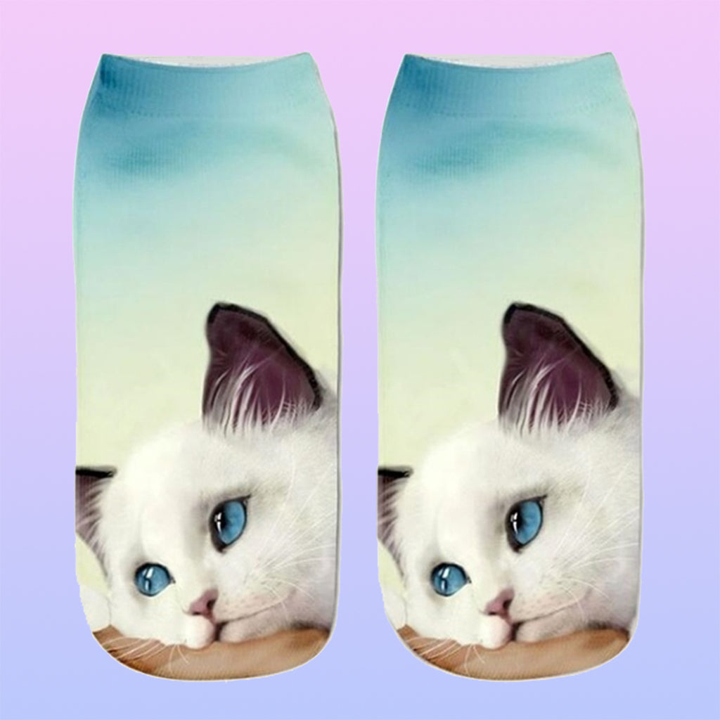 Cat Socks - Blue Eyes