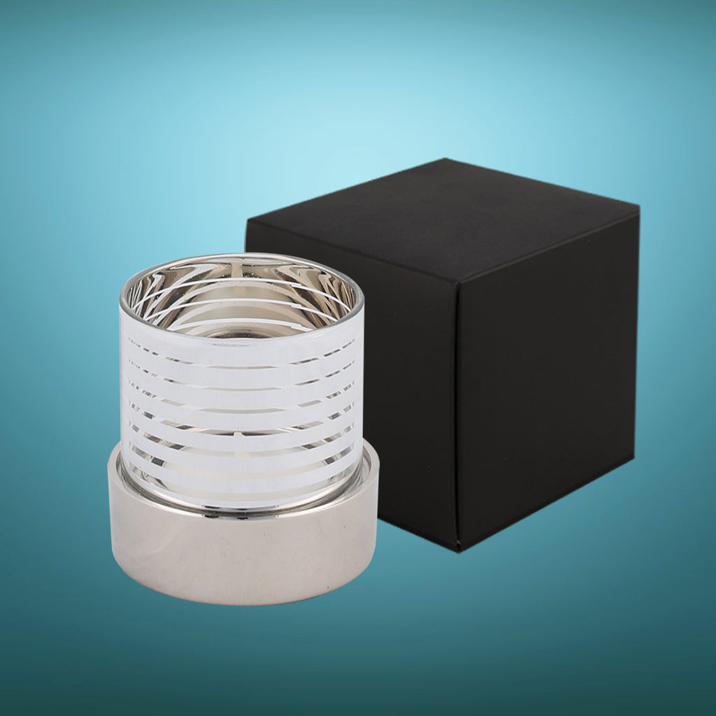Chrome Glass Tealight