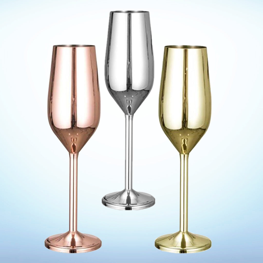 Stainless Steel Champagne Goblets