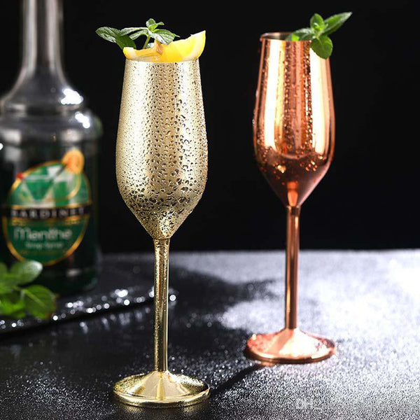 Stainless Steel Champagne Goblets