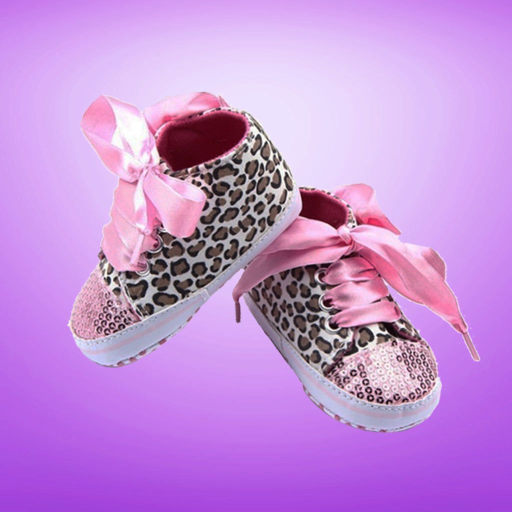 Baby Leopard Sneekers - Soft Pink