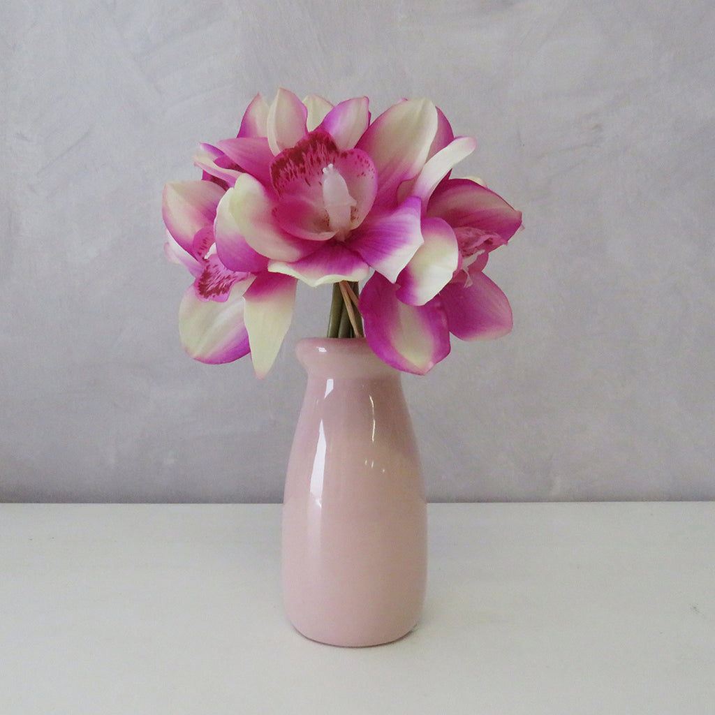Pink Orchid Bouquet & Vase