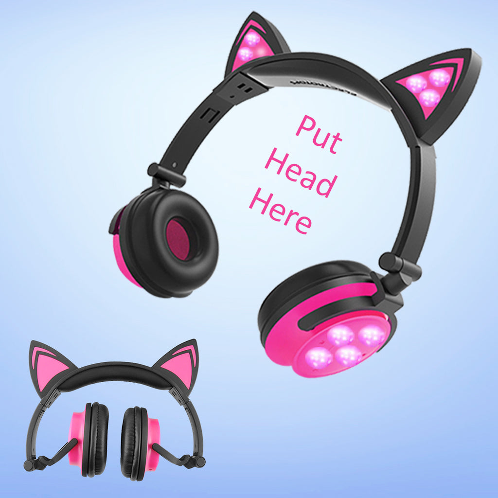 Light Up Pussy Cat Wireless Headset
