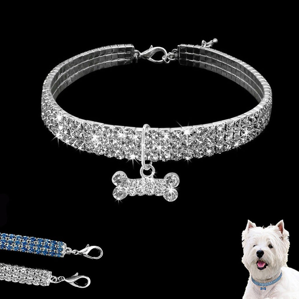 Shimmer Dog Collar Silver