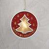Round Wooden Christmas Decoration with Light